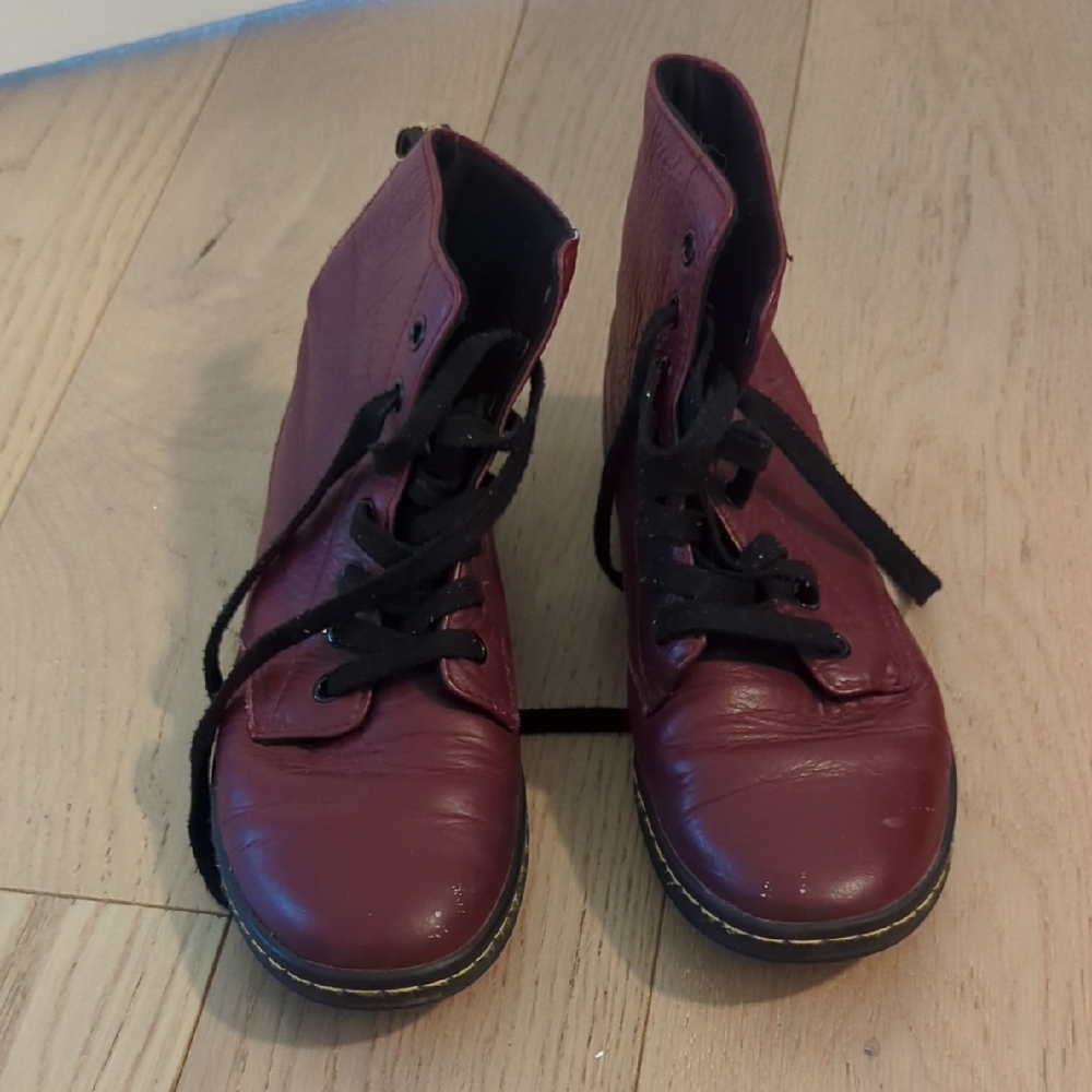 Dr. Martens Burgundy Combat Boots